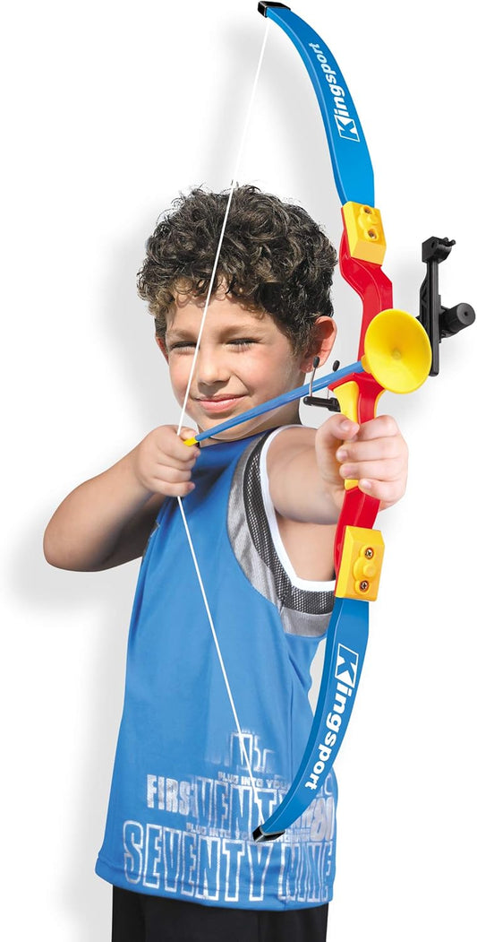 PowerTRC Kids Bow and Arrow Play Set | Comes with 3 Suction Arrows, A Bow, and A Target | Great Sports Gift for Young Beginner Archers | Indoor and Outdoor Archery Set