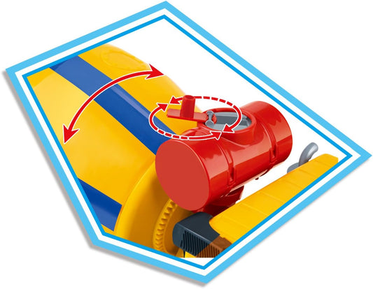 14” Large Cement Mixer Truck Big Construction Vehicle Toy Friction Powered Oversized Pretend Toy Gifts Toy for Toddlers Boy Toys Age 5-6 Years Old Pretend Play