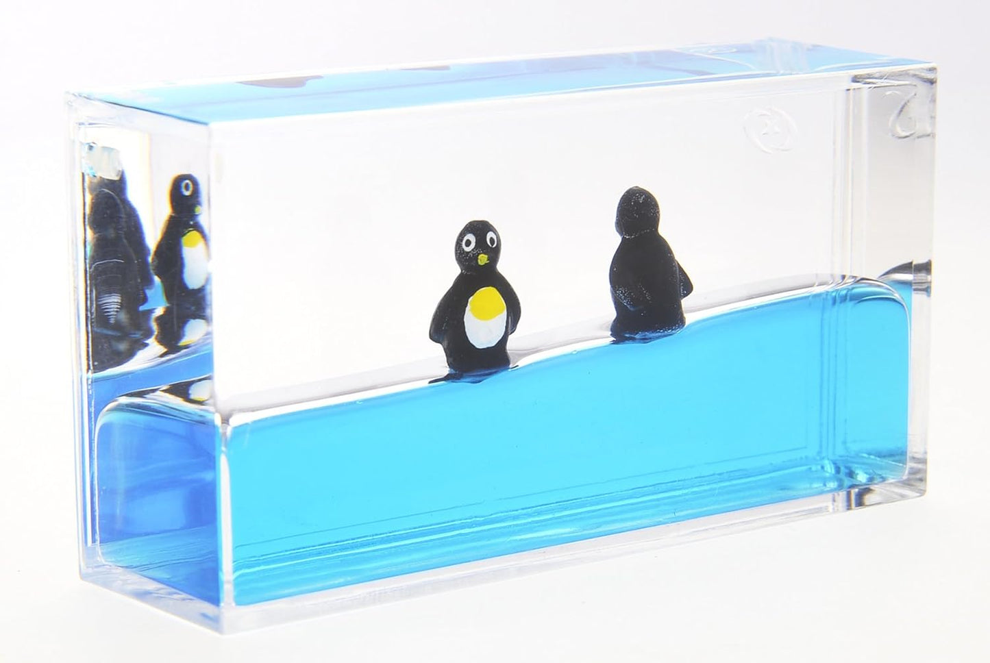 Liquid Penguin Paperweight | Surfing Sea Creatures | Calming and Relaxing Toy | Autism Toys | Children Activity | Desk Toys (2 Packs)