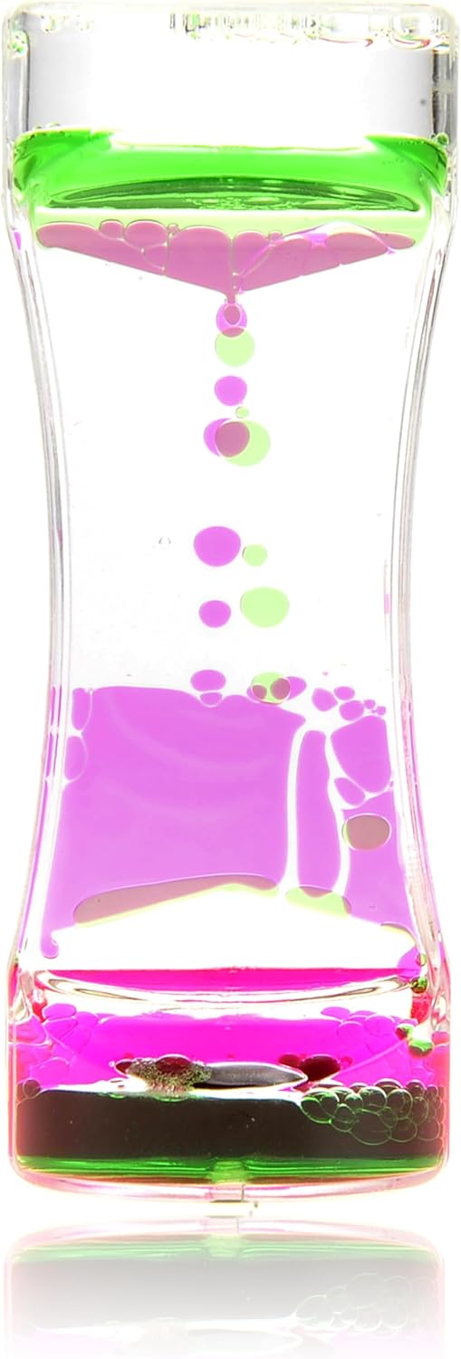 3 Packs Liquid Motion Bubblers Sensory Toys, Liquid Bubble Timer Fidget Stress Relief Desk Toys Visual Oil Timer Calming Anxiety, ADHD & Autism Handheld Water Game