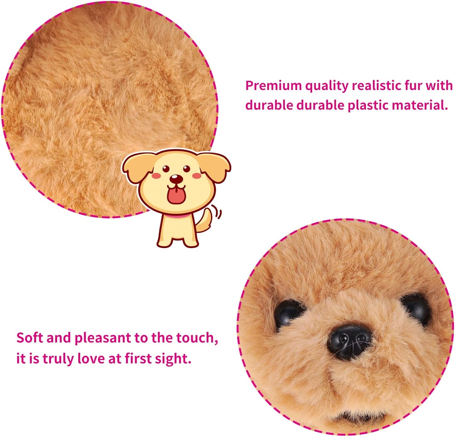 PowerTRC Interactive Golden Retriever Toy Puppy | Walking and Barking Pet for Kids | Realistic Design with Soft Fur | Fun Gift for Boys and Girls