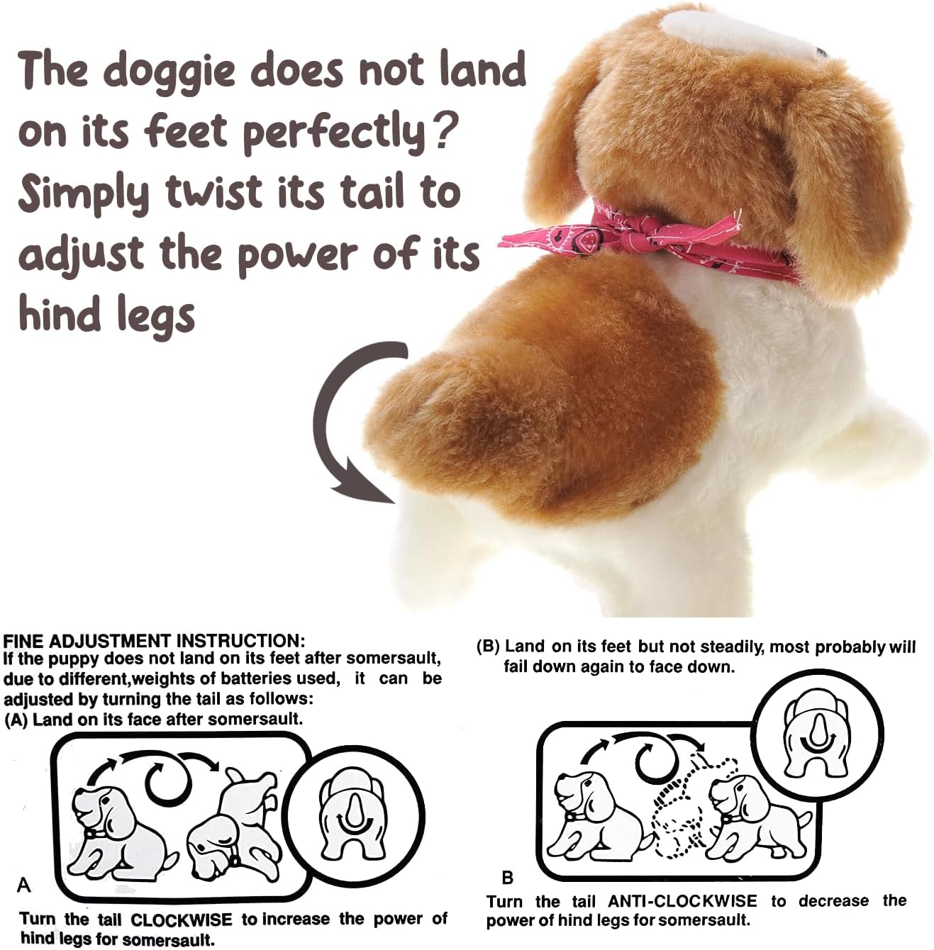 Cute Somersault Little Puppy | Barks, Sits, Walk, and Flips | Pet Toy Dog