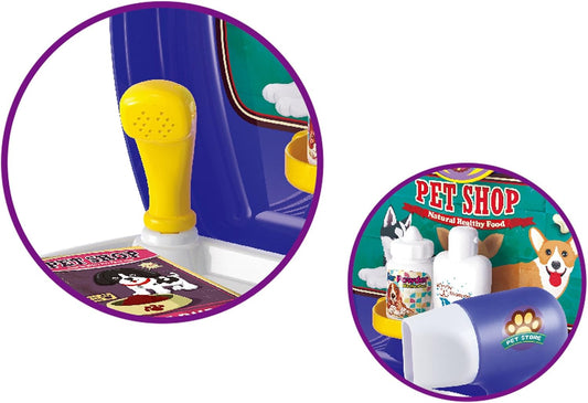 Little Pet Pony Doll Playset, Hair Styling Pony Toy with Travel Case and Accessories, Pretend Play Beauty Toys for Boys and Girls Ages 3 4 5 6 7, Interactive Fun Pont Doll Gift Set