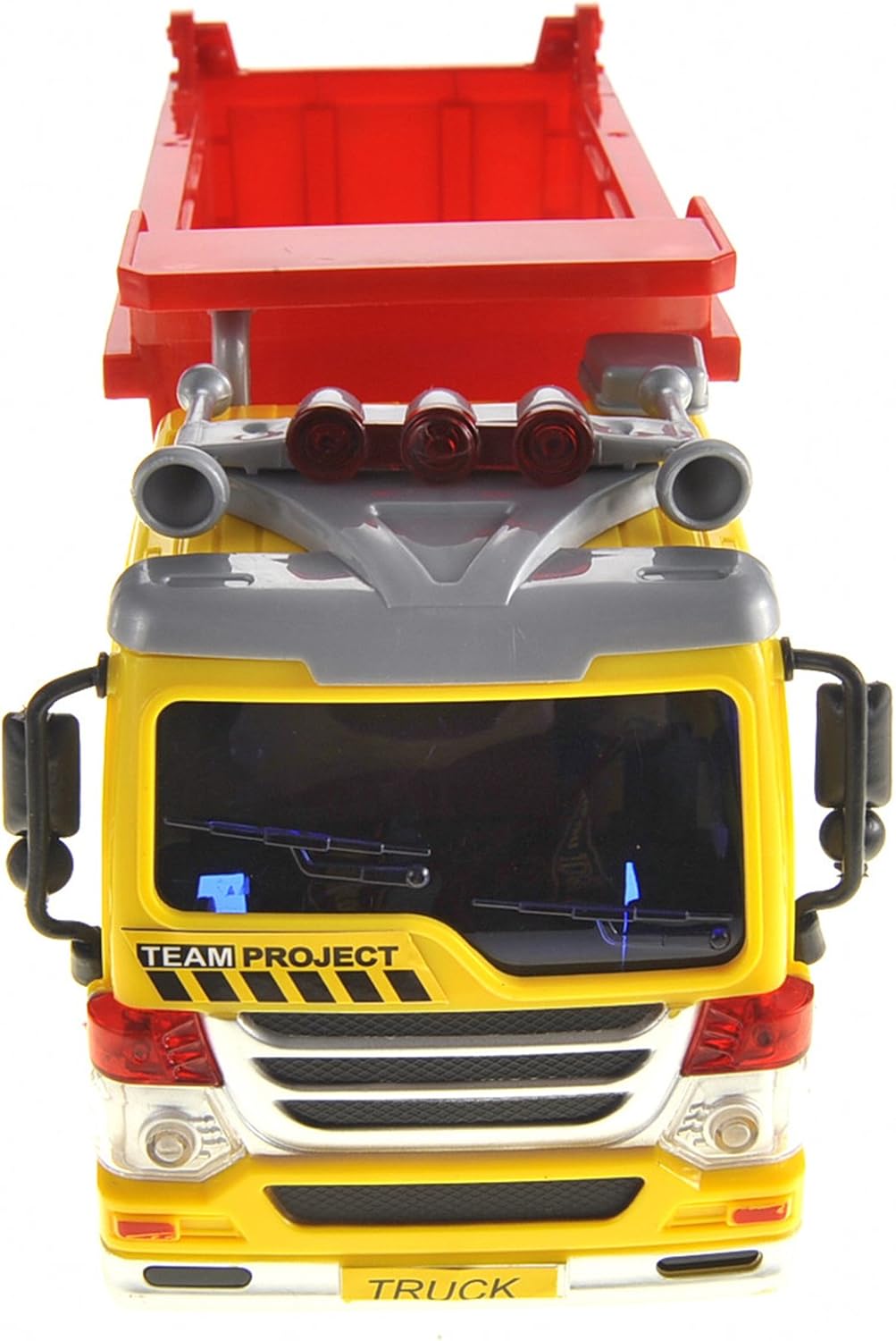 Push & Go Friction Powered Dump Truck Toy with Light and Sound | Realistic Play Tipper Truck Toy Gift for Boys and Girls