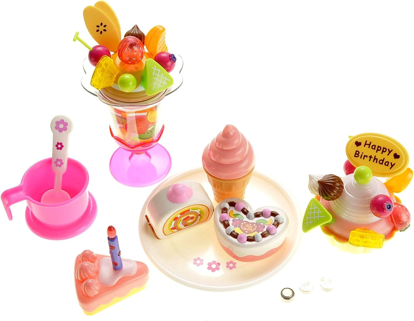 Play Food Set with Cupcake, Cakes, Ice Cream & Sundae