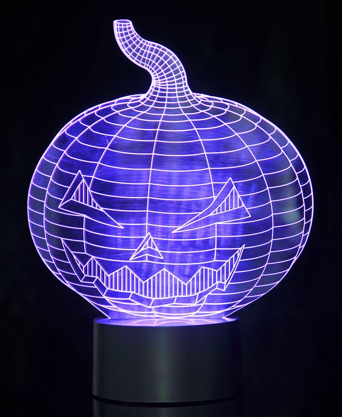 3D LED Night Light Optical Illusion Jack-O'-Lantern Pumpkin, Desk Table Lamp Color Change Multi Effects Functions | 7 Colors USB Powered Birthday & Party Gift