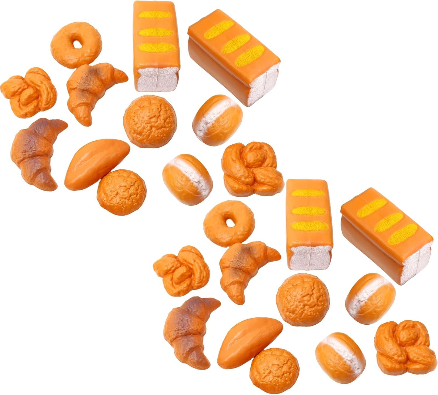 12 Pieces Life Size Fake Bread Playset | Pretend Bakery Kitchen Toy Set & Decoration | Unique Gift for Toddlers, Boys & Girls
