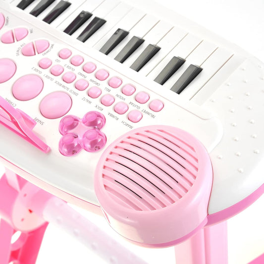 Piano Keyboard for Kids | 31 Keys | Fun Lights and Music | Comes with Microphone and Stand
