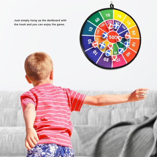 Dart 14" Padded (Reduce Pounding Noices) Board Game for Kids with 12 Sticky Balls | Outdoor and Indoor Play Activity | Great for Birthday Gifts