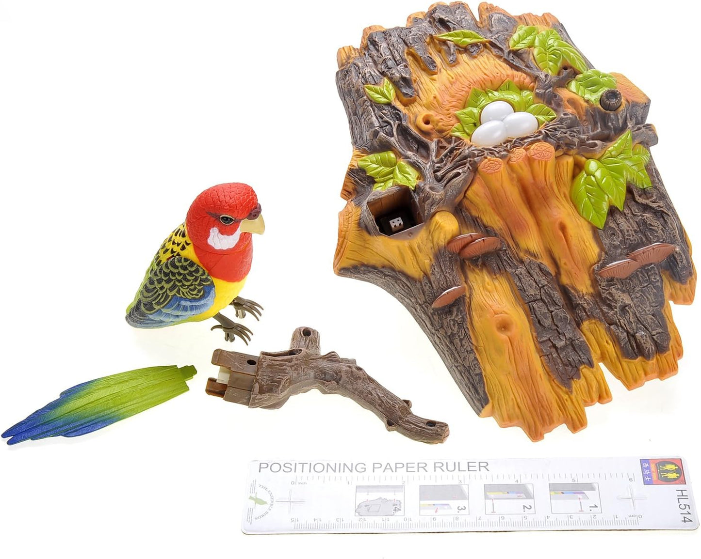 Wall Decor Dancing Bird with Noise Sensor, Sound Activated Chirping Bird, Realistic Nature Decoration