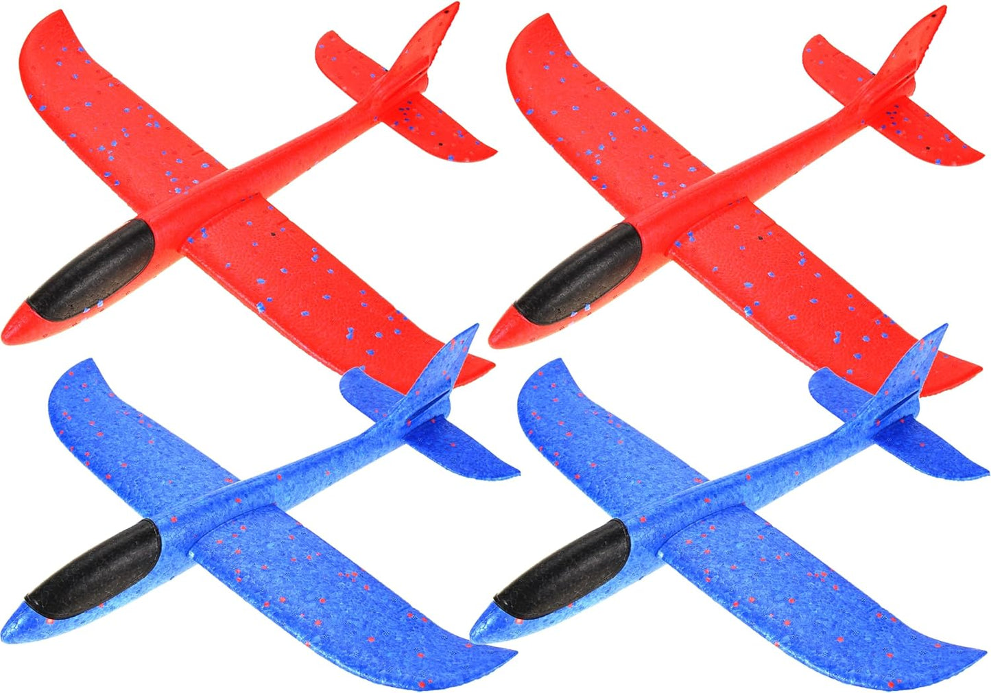 17.5" Toy Throwing Foam Airplane | 2 Pack of Foam Gliding Airplane | Outdoor Sports Toys and Party Favors