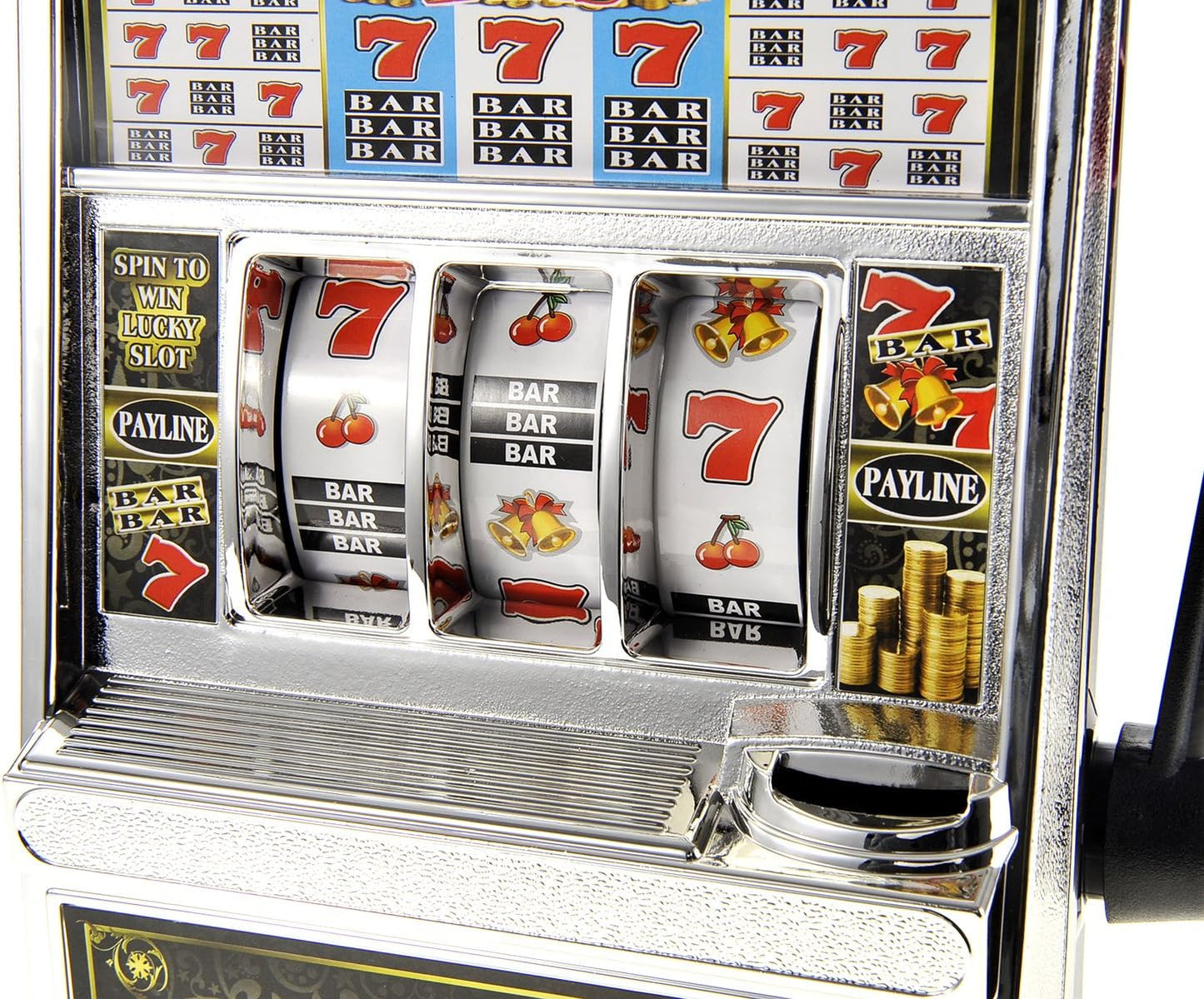 Jumbo Slot Machine Coin Bank | Casino Toy Slots Piggy Bank | Flashing Lights and Jackpot Sounds