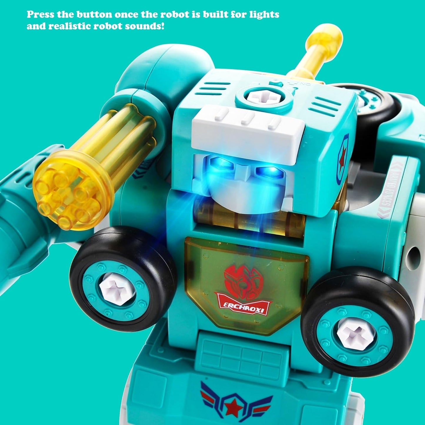5-in-1 STEM Robot Toy – Take Apart Building Set for 5+ Year Old Boys & Girls | Best Robot Construction Toy with Lights & Sounds | Educational Gifts for Kids Ages 3-8