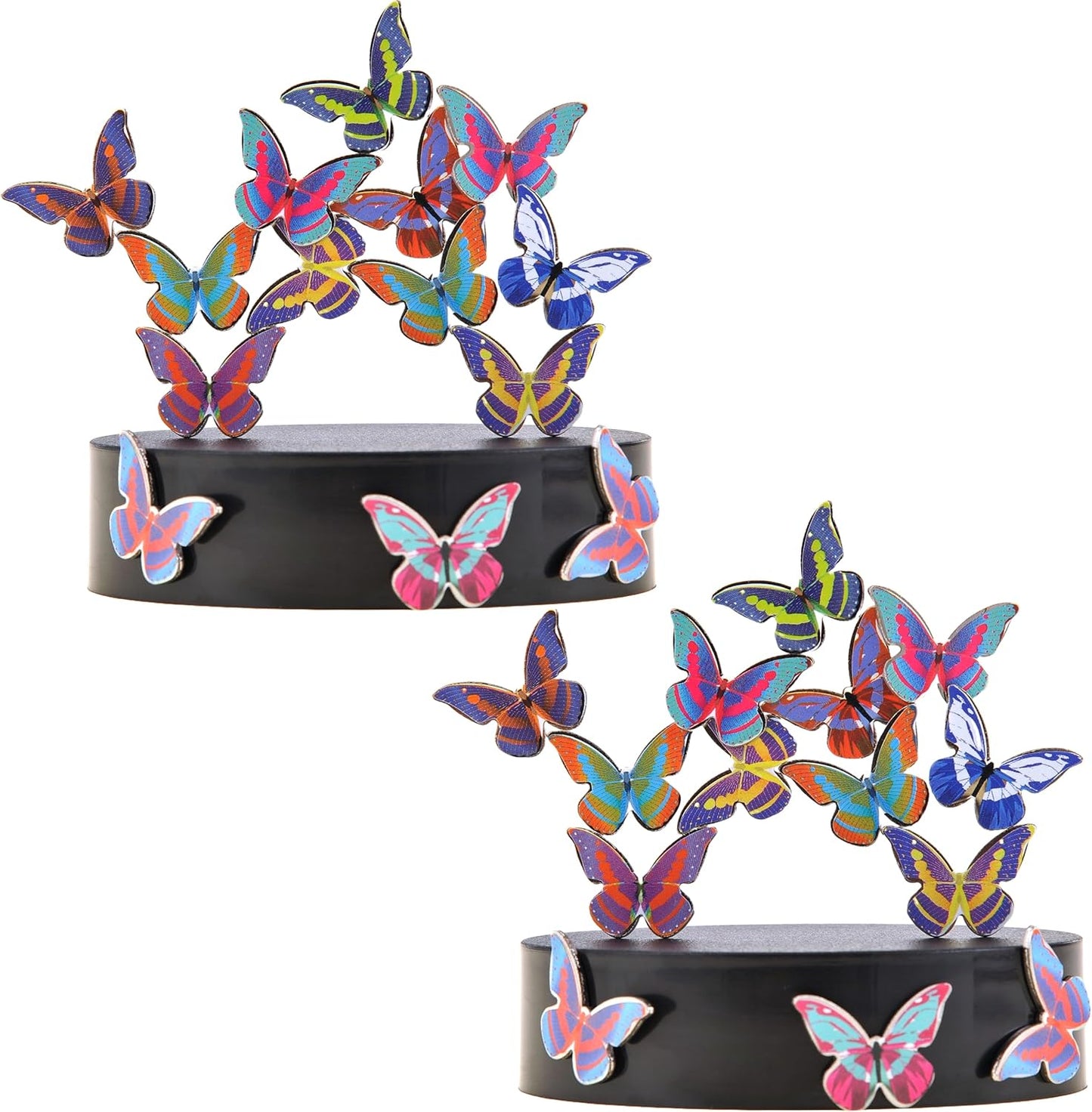 Magnetic Desktop Sculpture (Butterflies) | Mini Magnetic Art Decoration for Desktop | Fun Stress Relief Office Gift