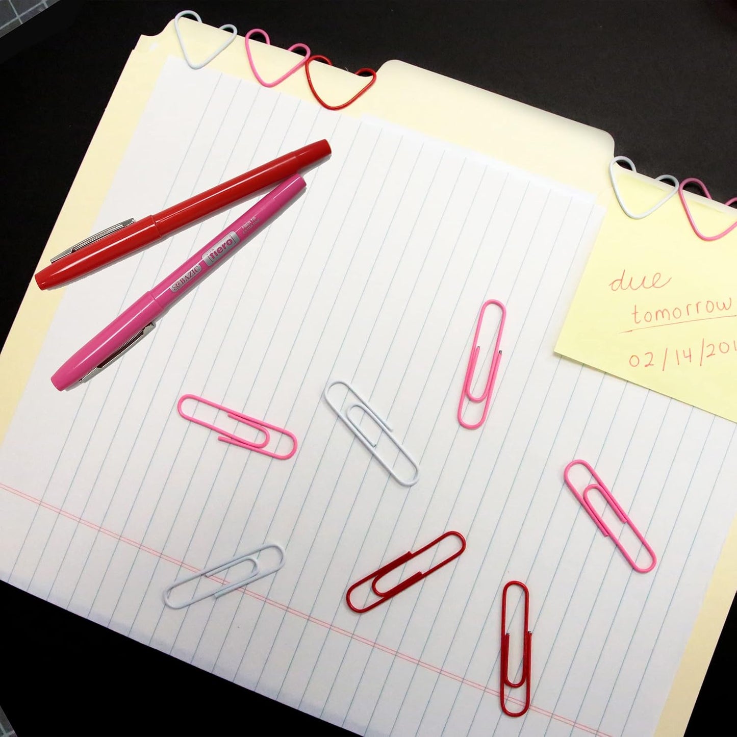 Manila File Folder 1/3 Cut Letter Size, Left Right Center Tabs Positions, for Organizing Filing Document Storage, Total 6-Count