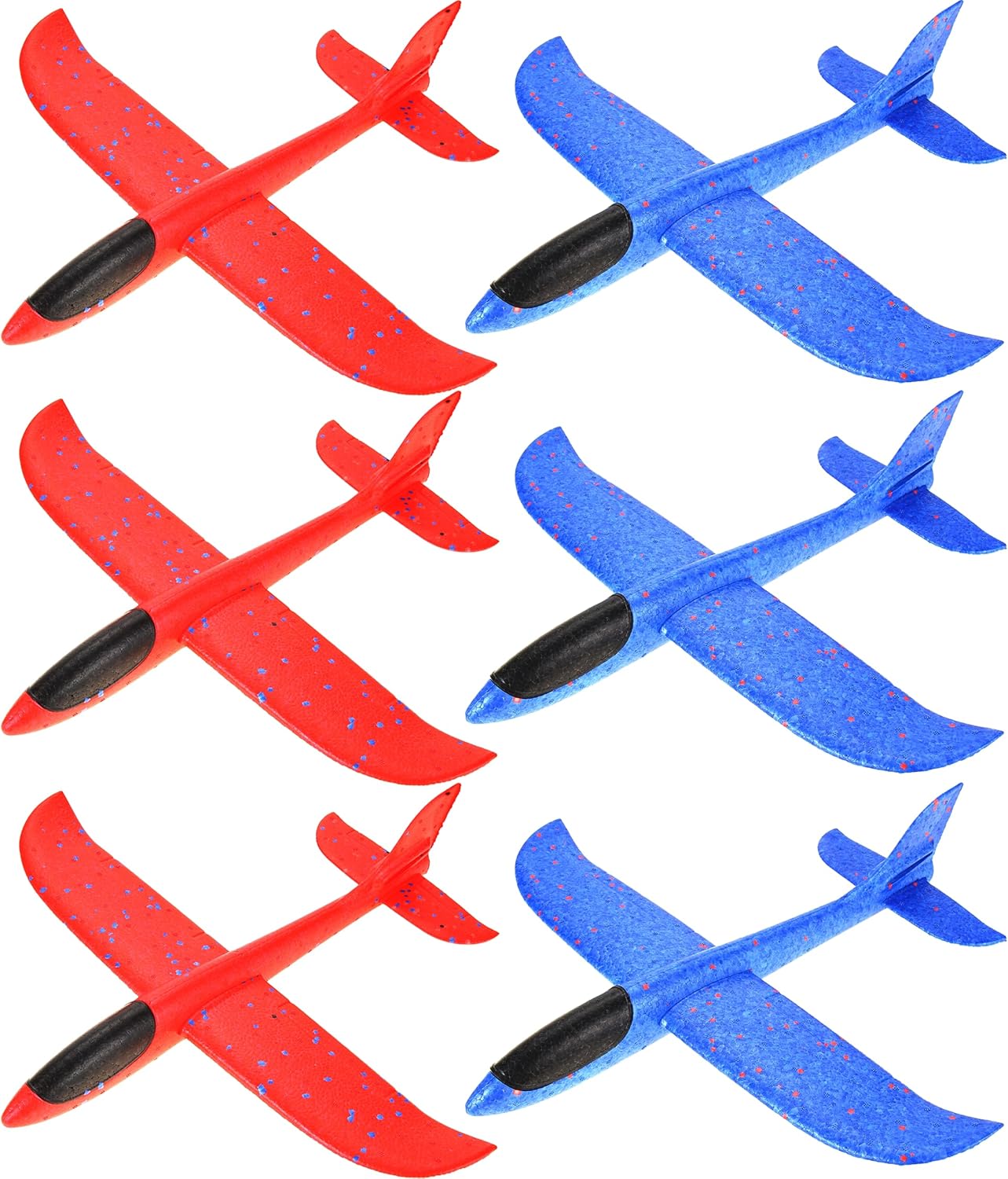 17.5" Toy Throwing Foam Airplane | 2 Pack of Foam Gliding Airplane | Outdoor Sports Toys and Party Favors
