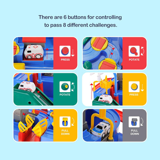 Toys Race Track, Car Tracks for Toddlers 2-4 Years, Race Tracks for Kids Ages 4-8, Race Car Track Car Toys for 5 Years Old Boys, Birthday Gifts Toys for Boys 3-5 Years Old