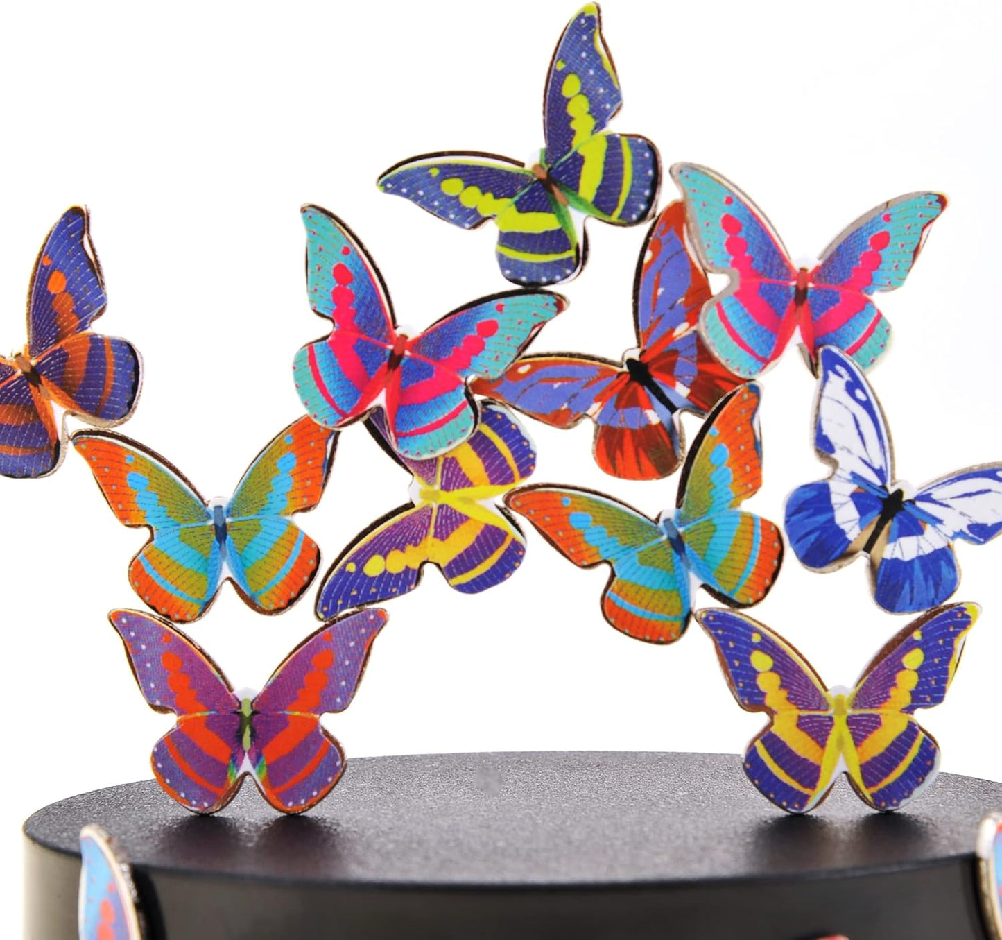 Magnetic Desktop Sculpture (Butterflies) | Mini Magnetic Art Decoration for Desktop | Fun Stress Relief Office Gift