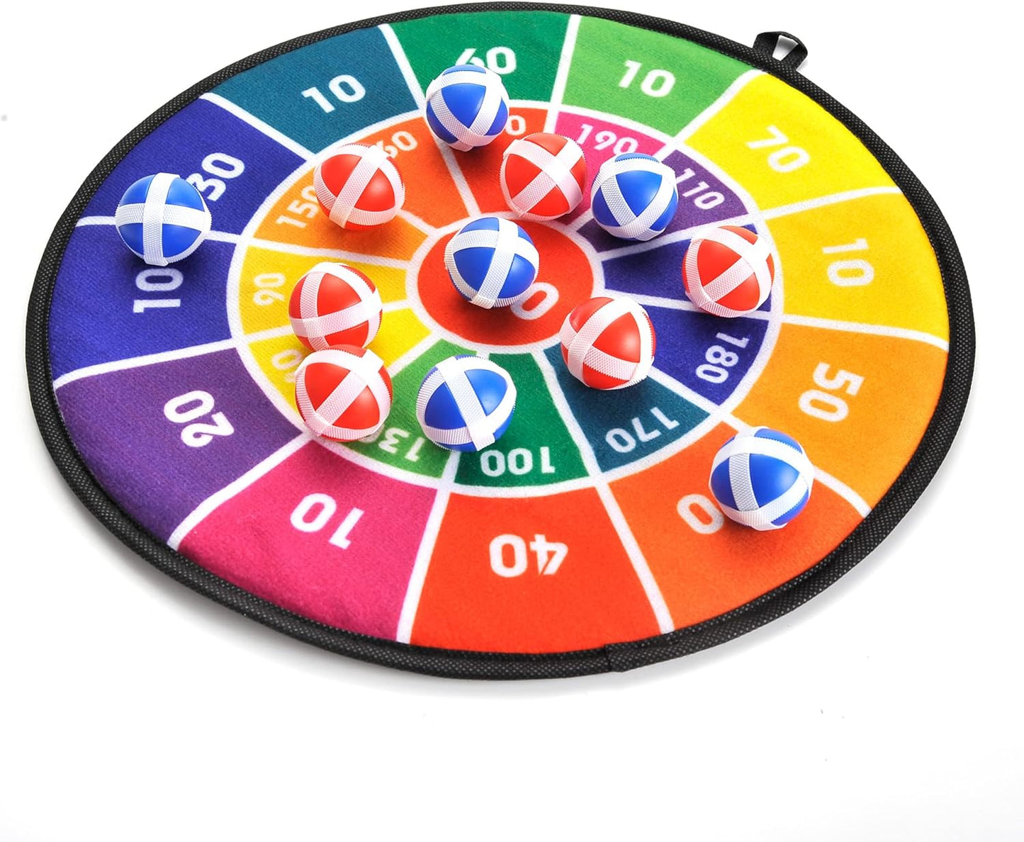 Dart 14" Padded (Reduce Pounding Noices) Board Game for Kids with 12 Sticky Balls | Outdoor and Indoor Play Activity | Great for Birthday Gifts