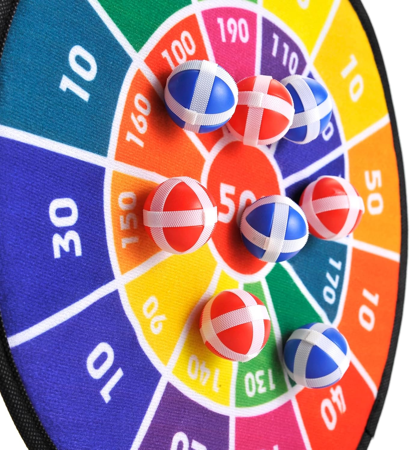 Dart 14" Padded (Reduce Pounding Noices) Board Game for Kids with 12 Sticky Balls | Outdoor and Indoor Play Activity | Great for Birthday Gifts