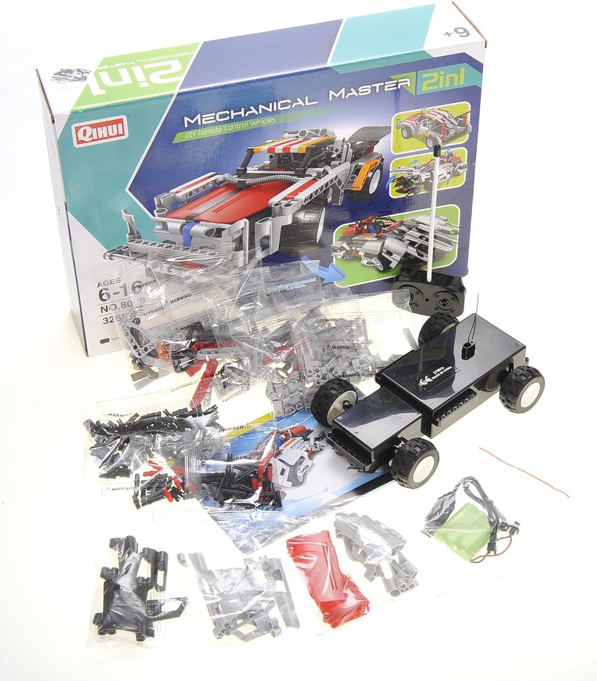 STEM Building Remote Control Car Toys for Kids | 2in1 DIY Building RC Rechargable Battery Car Kit | 326 Pcs Engineering Project Birthday Gift Idea for Boys Girls Ages 6 7 8 9 10 11 12+