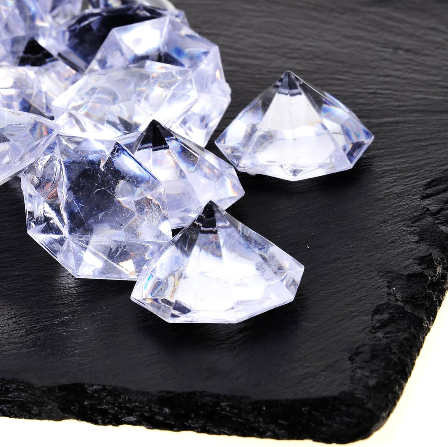 2 Pounds of 25 Carat Clear Acrylic Diamonds for Wedding Decoration, Parties, and Table Decoration