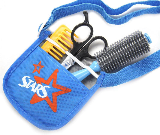 Pretend Beauty Fashion Salon Playset | Hairdryer Curling Iron | Tool Belt | Styling Accessories | Kids Fashion Toy, Barber Shop Pretend Playset for Boys and Girls