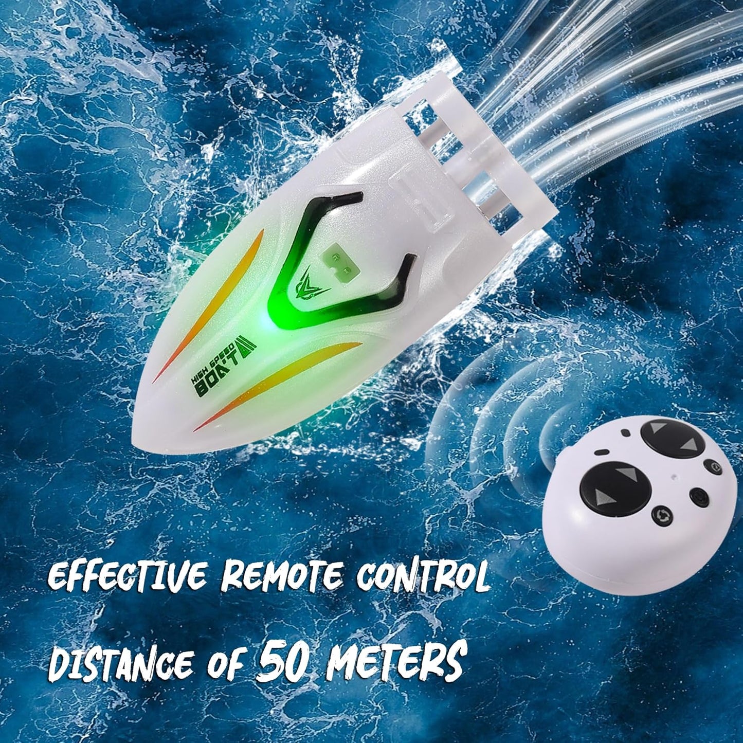 Mini Remote Control Boat RC Boat 360 Rotating 2.4 G Build in Rechargeable Battery Lake Swimming Pools Bathtubs Stunt Remote Control Boats