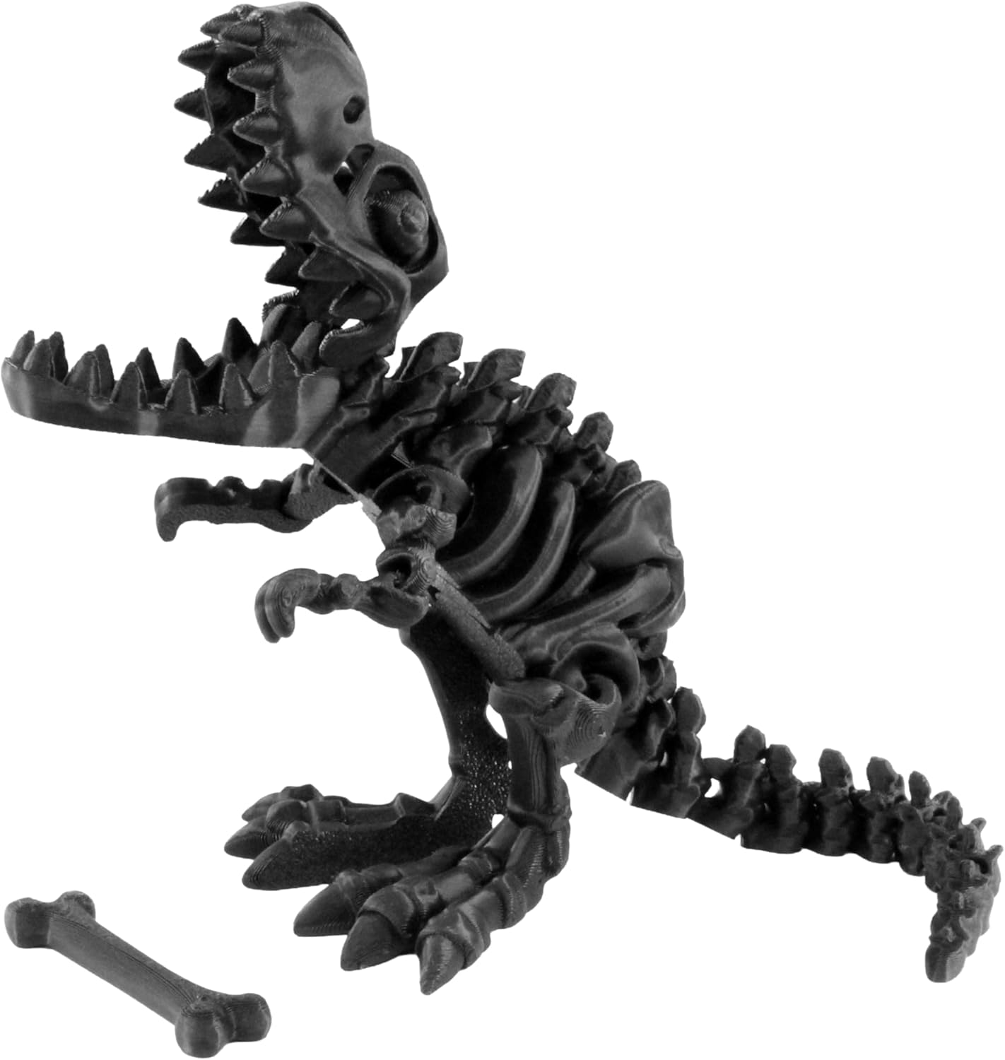 PowerTRC 3D Printed Skeleton Ankylosaurus – Prehistoric Collectible Articulating Dinosaur 3D Figurine Desk Decoration for Teens and Adults, Made in USA