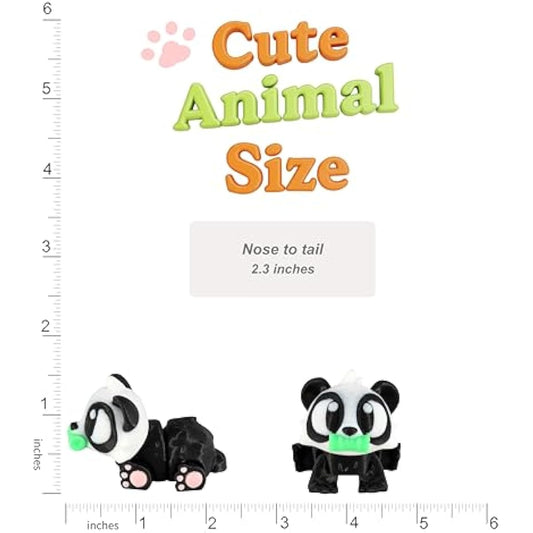 3D Printed Articulated Panda Fidget Toy 3 Pack – Flexible Cute Animal Desk Decor, Adult Stress Relief Collectible – 3D Printed in USA