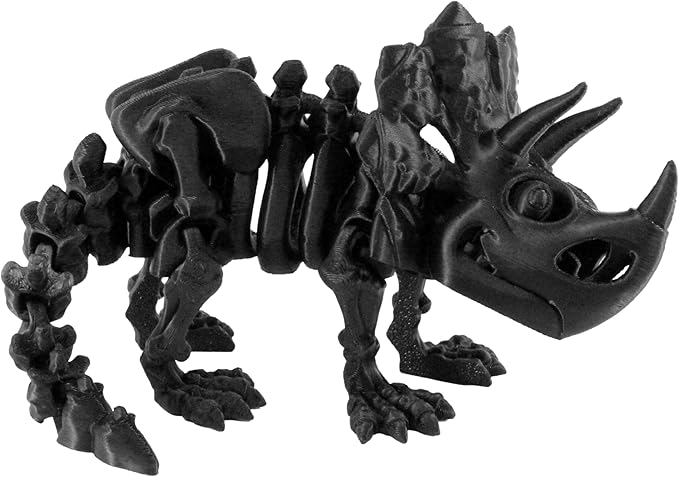 PowerTRC 3D Printed Skeleton Ankylosaurus – Prehistoric Collectible Articulating Dinosaur 3D Figurine Desk Decoration for Teens and Adults, Made in USA