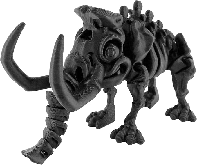 PowerTRC 3D Printed Skeleton Ankylosaurus – Prehistoric Collectible Articulating Dinosaur 3D Figurine Desk Decoration for Teens and Adults, Made in USA