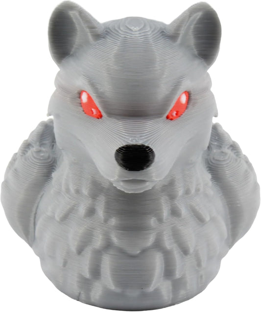 PowerTRC Wolf Duck Figurine – Duck for Ducking, Fun Car Dashboard Accessory, Unique Duck Figure Gifts – 3D Printed in USA