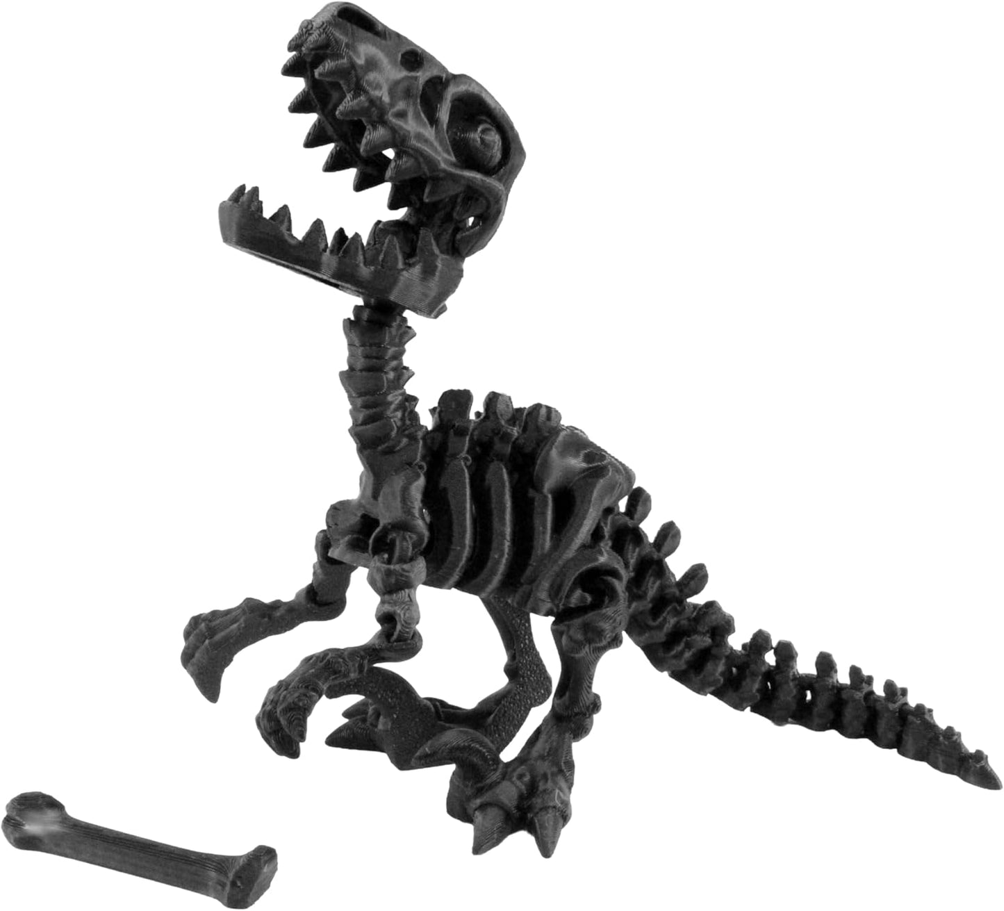 PowerTRC 3D Printed Skeleton Ankylosaurus – Prehistoric Collectible Articulating Dinosaur 3D Figurine Desk Decoration for Teens and Adults, Made in USA