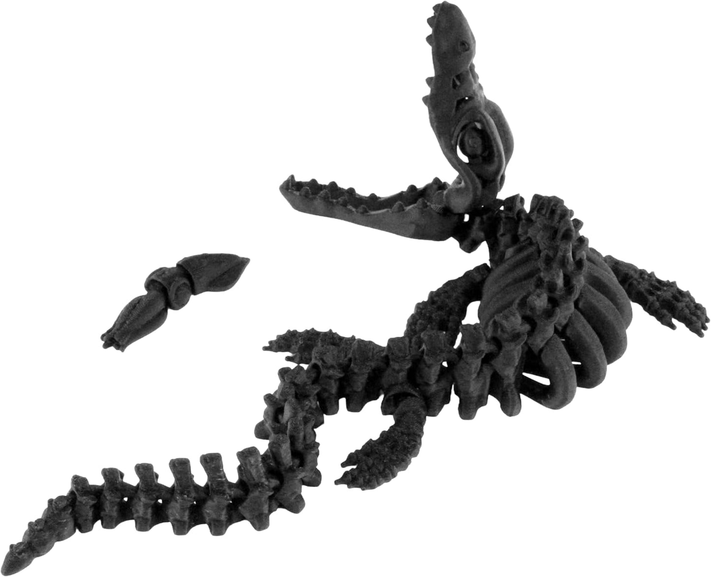 PowerTRC 3D Printed Skeleton Ankylosaurus – Prehistoric Collectible Articulating Dinosaur 3D Figurine Desk Decoration for Teens and Adults, Made in USA