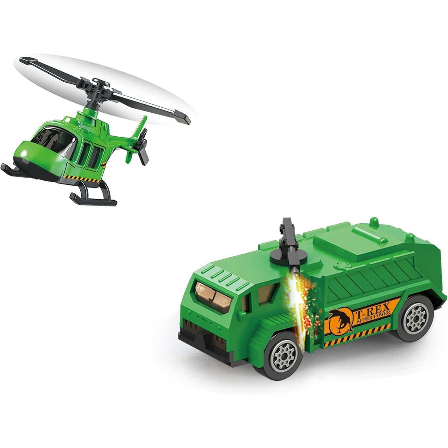 Dinosaur Storage Carrier with 6 Dinosaur Toys & 4 Vehicles | Portable Dinosaur Transporter Truck for Kids | Ideal Gift for Dinosaur Lovers | Safe & Durable Toys for Toddlers Ages 3-5