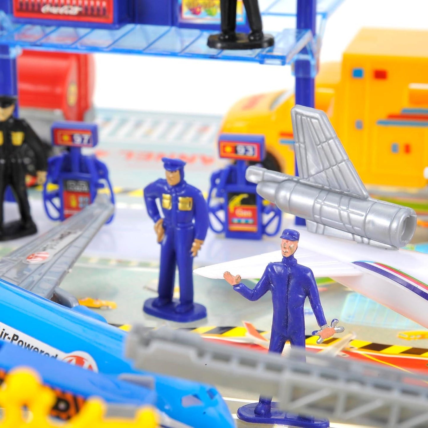 Airport Play Set Airports Toy with Airplanes, Vehicles, Figures & Accessories, Play Mat Interactive Learning Toys for Toddlers