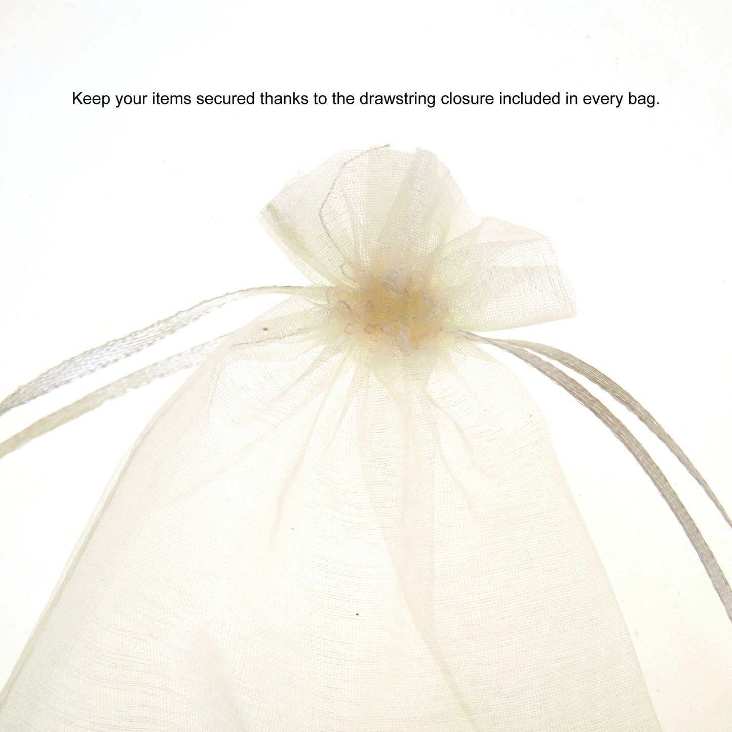 100 Pack 4x6 Inch Mini Sheer Drawstring Transparent Bag