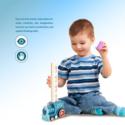 Automatic Stacking Domino Train Toy