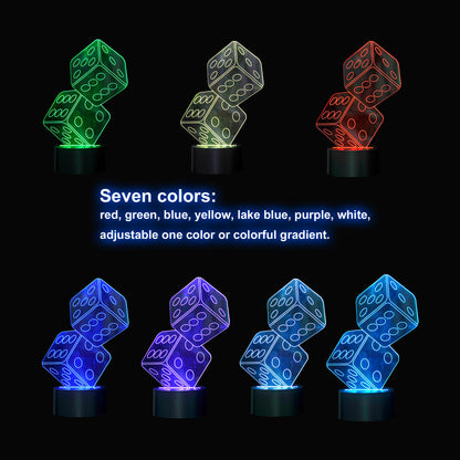 3D Dice Lighting Laser Cut Precision LED Lights