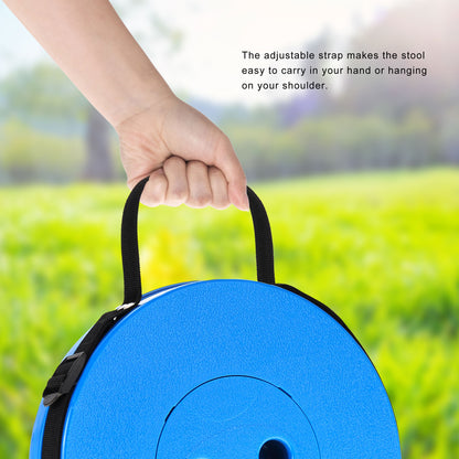 Retractable, Lightweight, Compact Folding Stool (Blue)