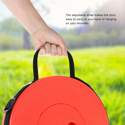 Retractable, Lightweight, Compact Folding Stool (Red)