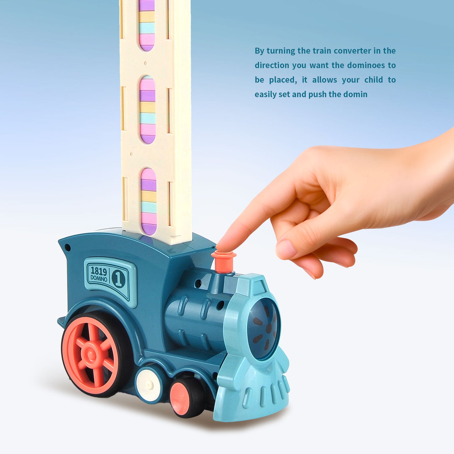 Automatic Stacking Domino Train Toy