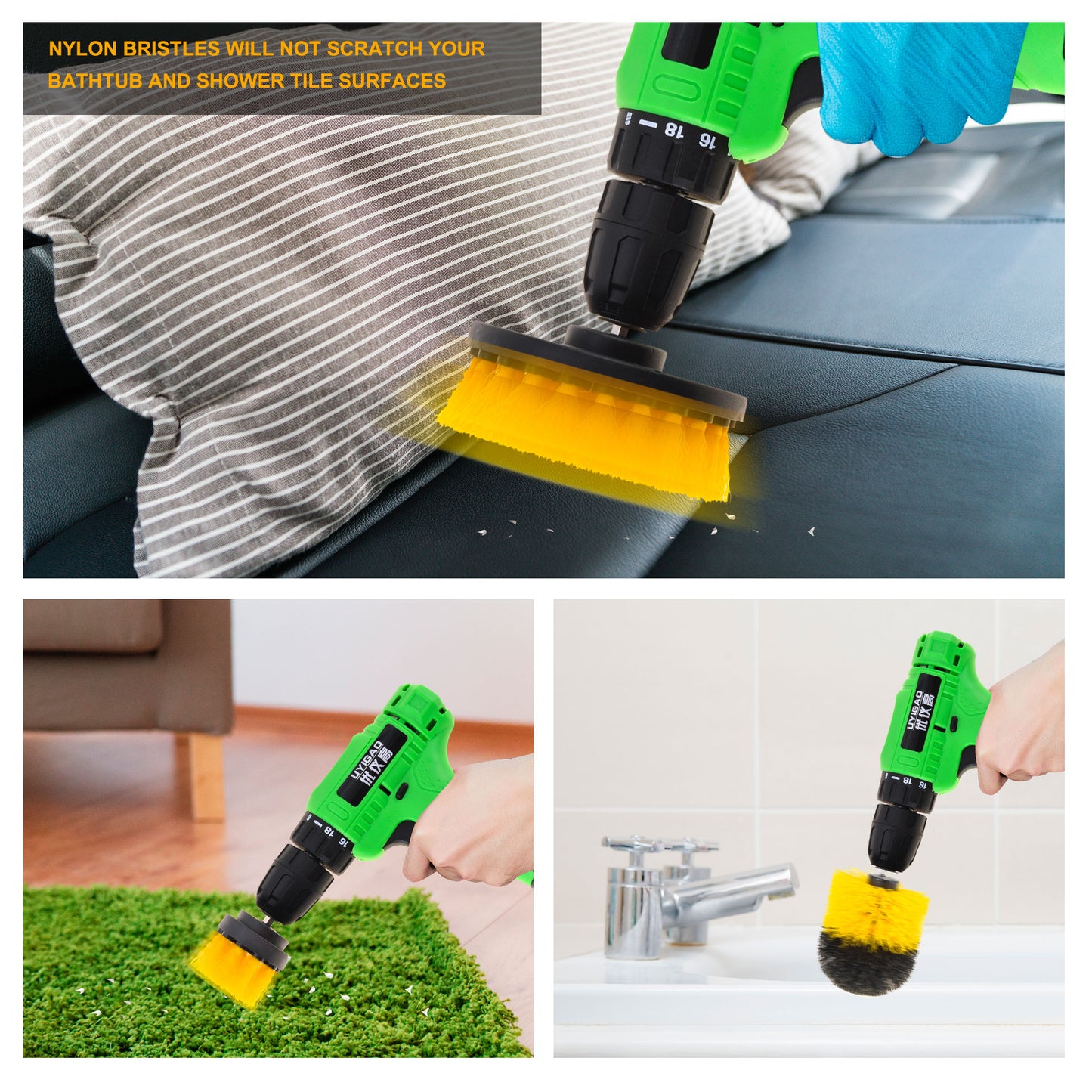 Drill Brush Attachment Set (Brush Cleaning Kit Only)