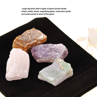 Gem Digging Kit, Rocks, Minerals Escavation Toys