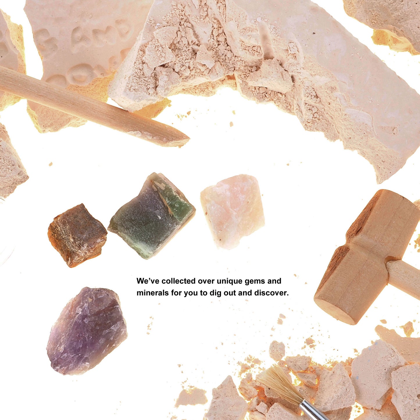 Gem Digging Kit, Rocks, Minerals Escavation Toys