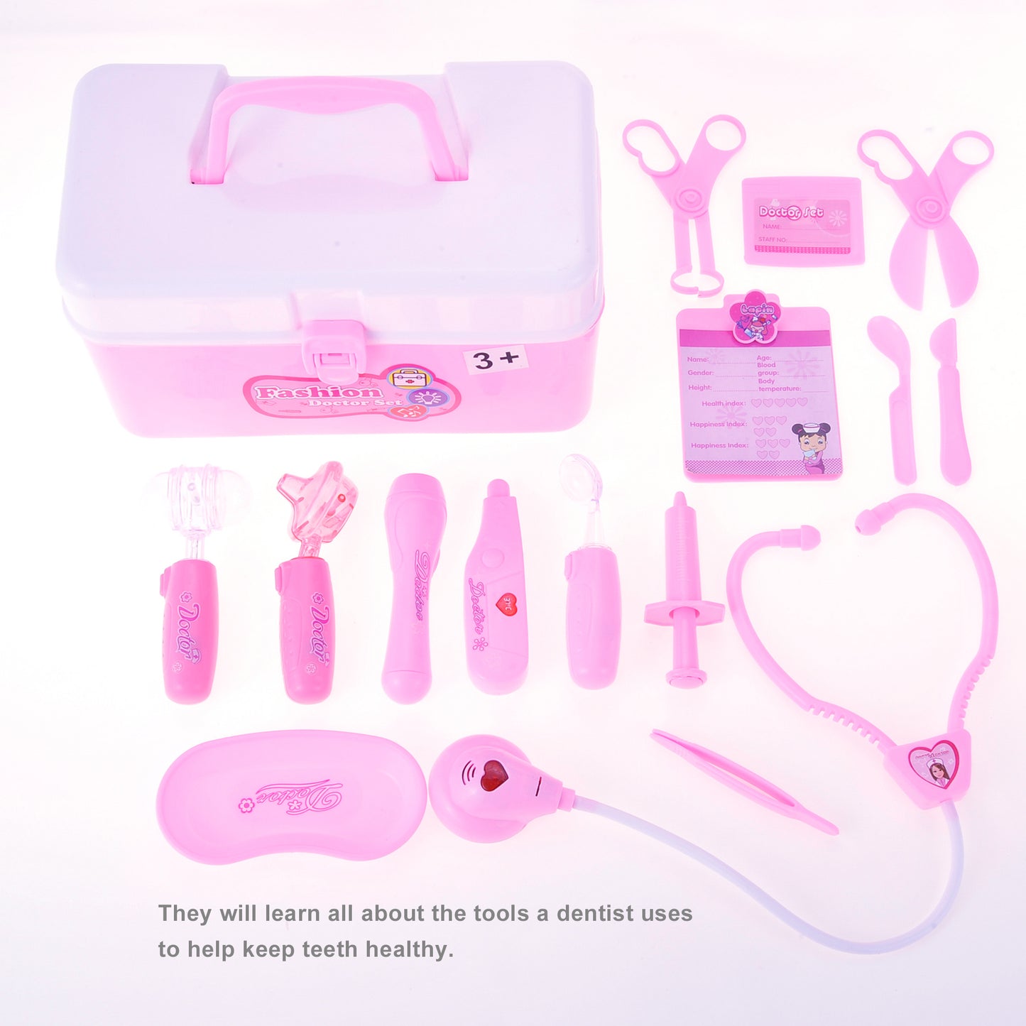 Doctor Nurse Medical Kit Playset (Pink)