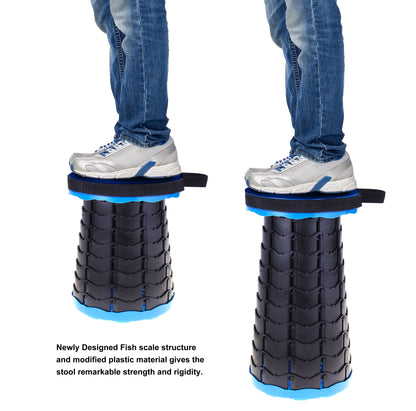 Retractable, Lightweight, Compact Folding Stool (Blue)