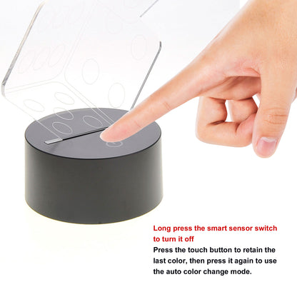 3D Dice Lighting Laser Cut Precision LED Lights