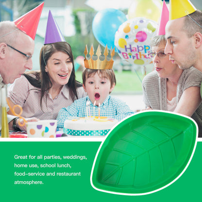 Palm Leaf Hawaii Style Food Reusable Snack Tray 12/Pk